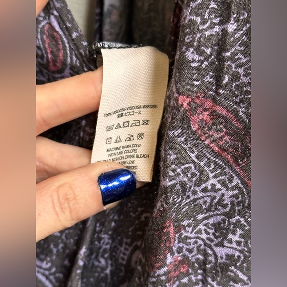 NEW Free People Universal Surplice Jumpsuit Night Combo Purple Paisley Women’s L - Picture 10 of 15